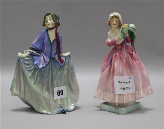 A Royal Doulton figure Sweet Anne HN1318 and New Bonnet HN1728